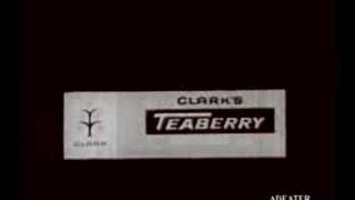 Clarks teaberry gum tv commercial ,usa , 60s