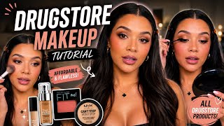 DRUGSTORE MAKEUP TUTORIAL 💄 | Full Face Affordable Glam Makeup for Beginners
