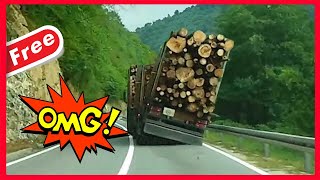Zamalo prevrtanje pretovarenog kamiona - The overloaded high speed truck in Bosnia!