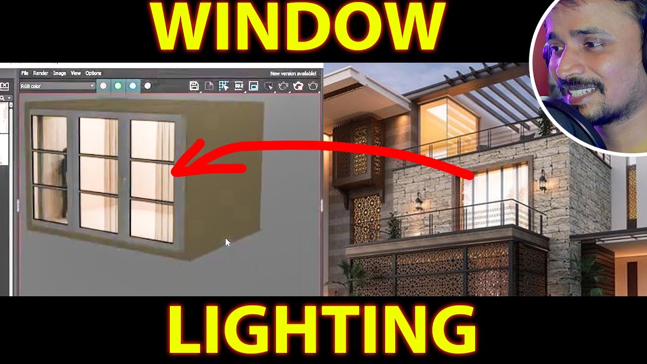 Window Light Model WINDOW LIGHTING| 3DSMAX VRAY kaboomtechx - YouTube