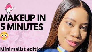 NoMAKEUP makeup look | Makeup in 5 minutes | Quick and Easy | Makeup for Beginners