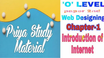 #OLevel#Module2 Internet Technology and Web Design Chapter-1 Introduction To Internet part-3