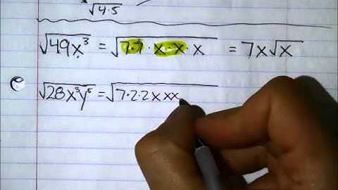 Simplifying Square Roots