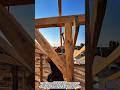 How Diagonal Bracing Strengthens a Wooden Roof Frame | Smart Carpentry Technique.