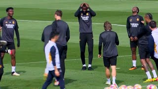 Real Madrid train ahead of Manchester City Champions League quarter-final clash