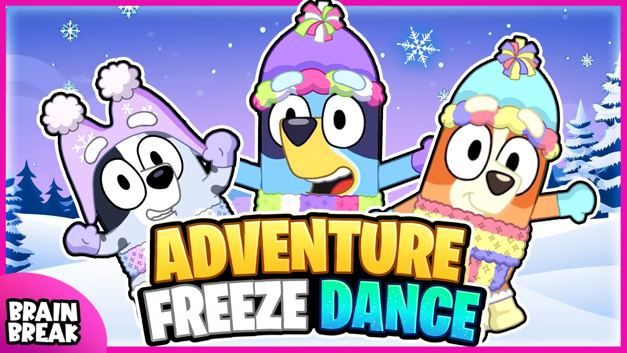 Bluey - Freeze Dance | Floor Is Lava | Jump Battles Dance Game | Brain Breaks For Kids [20 Mins]