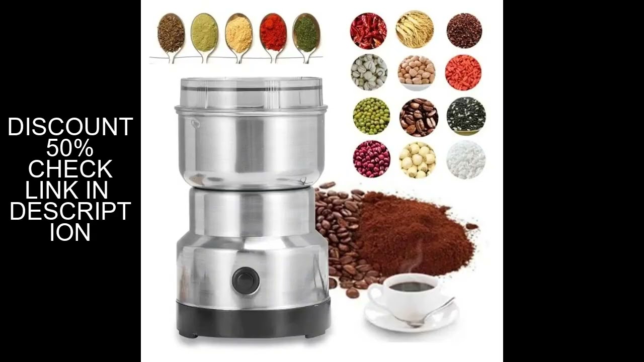 High Power Electric Coffee Grinder Kitchen Cereal Nuts Beans Spices Grains Grinder Machine Multifunc