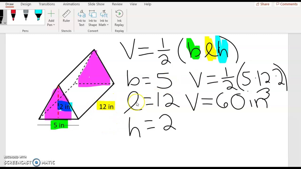 Volume of Rectangular Prisms/Pyramids and Triangular Prisms - YouTube