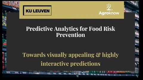 Predictive Analytics for Food Risk Prevention Webinar