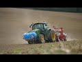 Semis de tournesol sur luzerne  la cuma de bajamont avec un john deere 6150r  semoir sola 9 rangs