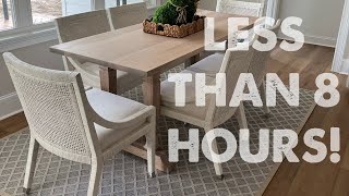 72 Custom White Oak Table BUILT IN 8 HOURS! (Pedestal Base)