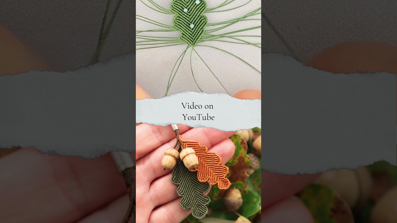🍂 Between Summer & Fall | Micro Macramé Oak Leaf