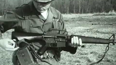 M 16 Rifle M16 Training Film Rifle XM16E1 Operation  Cycle of Functioning pt2 2 1966 US Army 5min