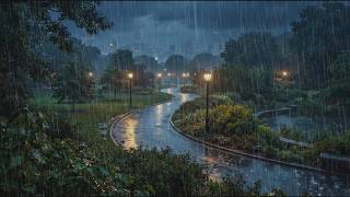 Gentle Rain on Wet Streets 🌧️🌃 | Peaceful Night Rain Sounds for Deep Sleep & Focus