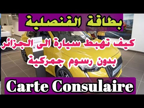 كيف تقدر تهبط سيارة إلى الجزائر ببطاقة القنصلية دون أي رسوم او ضرائب شرح مفصل نقطة بنقطة