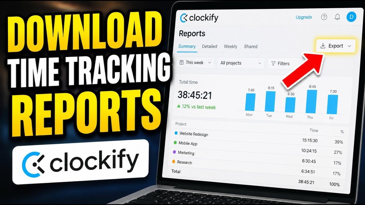 How to download time tracking reports from Clockify for career ...