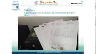 SharePoint Scanner Plug-in Professional. Batch Scan using Document Separator Sheets