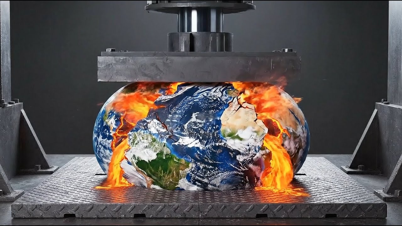 Crushing Realistic Planets with a Hydraulic Press 🌌 | Oddly Satisfying ASMR