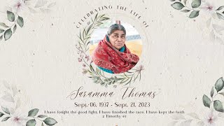 SARAMMA THOMAS | HOMEGOING SERVICE | SEPTEMBER 30, 2023