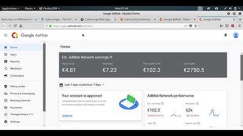 ADMOB EARNING OF OVER €102 WITHIN 2 DAYS AFTER €2750 OF LAST MONTH VIA THE SCRIPT WITH VIDEO PROOF,