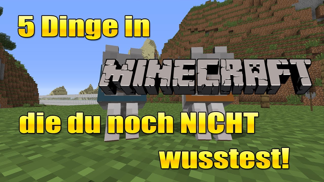 Minecraft 5 Dinge Die Du Noch Nicht Wusstest www.youtube.com