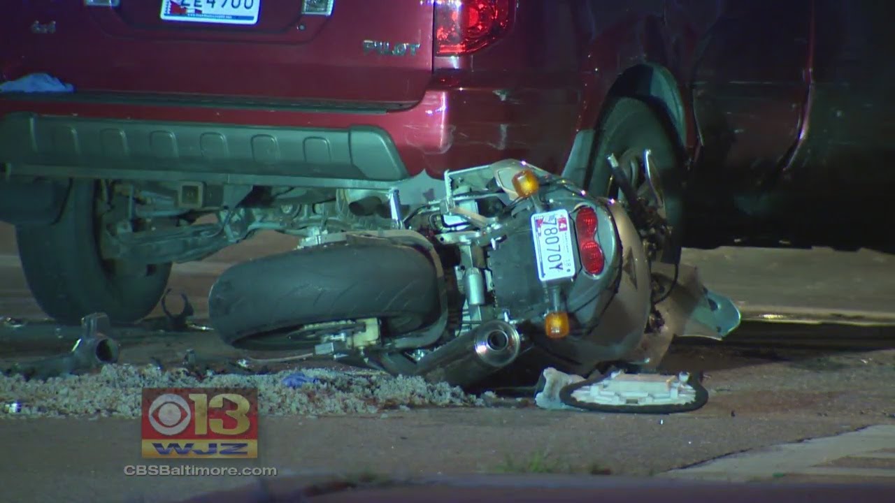 Police Investigating Fatal Motorcycle Crash In E. Baltimore - YouTube