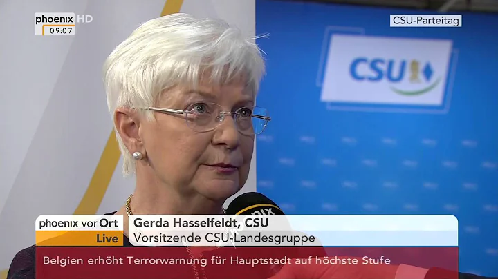 CSU-Parteitag: Interview mit Gerda Hasselfeldt am ...