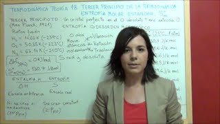 TERMODINÁMICA TEORÍA 18 Tercer Principio Termodinámica - Entropía molar estándar