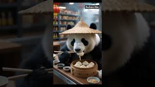 🐼Panda Eating Cartoon Face | Cute &amp; Viral Shorts
