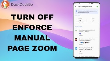 How To Turn Off And Disable Enforce Manual Page Zoom On DuckDuckGo App