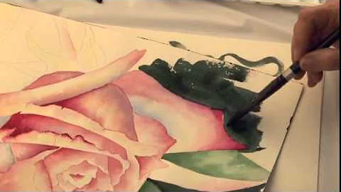 Black Velvet watercolor brush demonstration by Earline Padgett