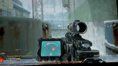 MW2 - M4A1 Bling ACOG Scope and Heartbeat Sensor.MOV