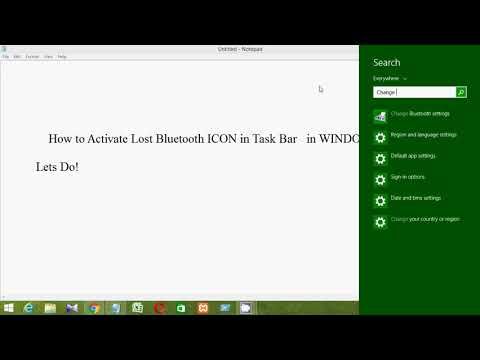 Add Bluetooth Icon in to Taskbar Windows 8.1