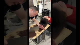 Using a kitchen knife to cut hair can actually relieve stress?#hairstyle #style #wig