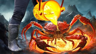 Experiment: Lava vs King Crab