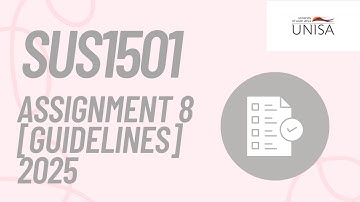 SUS1501 ASSIGNMENT 8 PORTFOLIO 2025 GUIDELINES