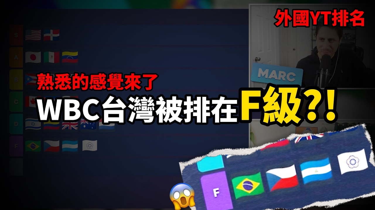 WBC台灣被排F級？！😱國外YT為什麼這麼不看好我們…熟悉的感覺來了| Kyle凱歐