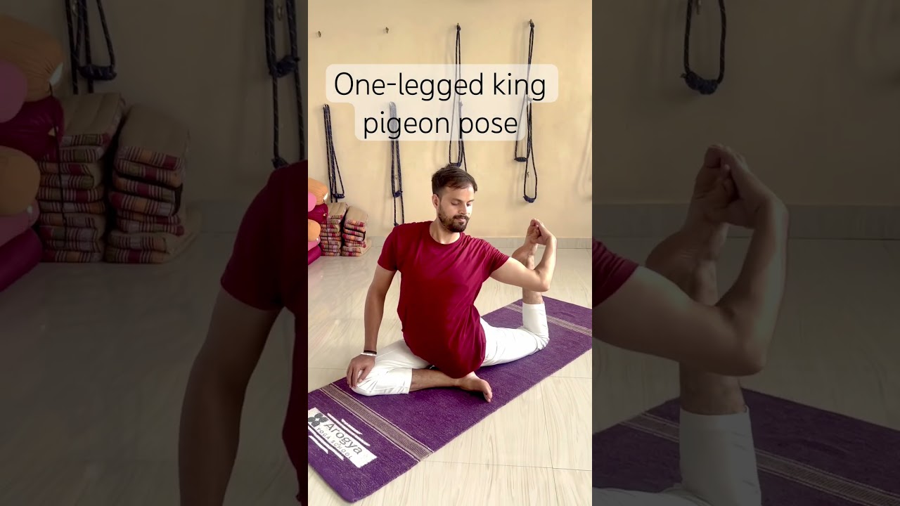One-Legged King Pigeon Pose and in Sanskrit Eka Pada Rajakapotasana. 