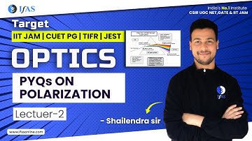 PYQs ON POLARIZATION | Optics |L2| Target (IIT JAM, CUET PG, TIFR, JEST)