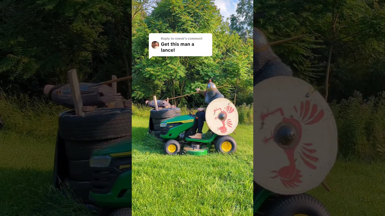 RIDE FOR RUIN, AND FOR LAWN'S ENDING! #medieval #cosplay #rohan #rohirrim #lotr #viking #lawnmower