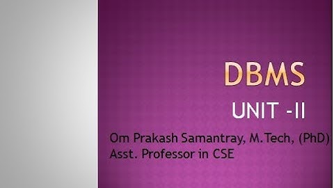 DBMS UNIT 2 PART 3