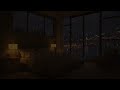 A Luxury Tokyo Hotel Room | Rain, Wind and Thunder sounds For Sleeping | 4K
