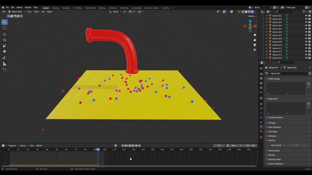 Blender physics simulations Tutorial || Beginners Tutorial || Kajal ...