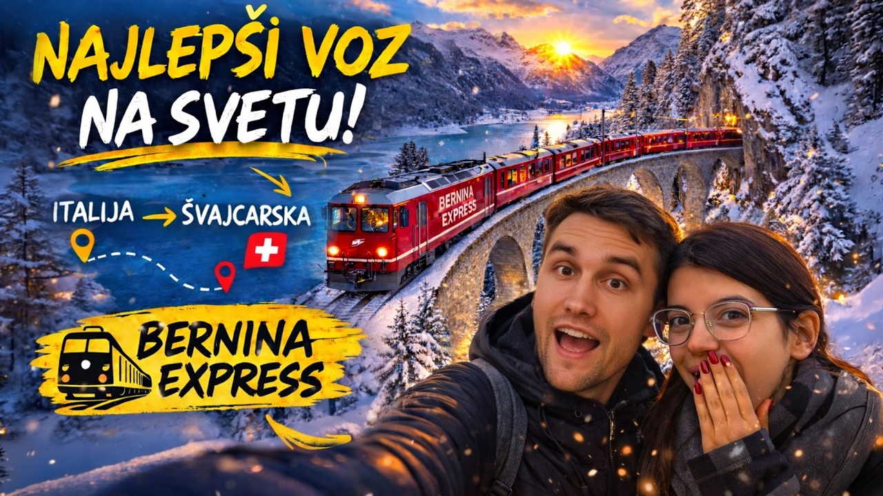 Vozili smo se najlepšim snežnim vozom na svetu! | Bernina Express | Italija 🇮🇹 – Švajcarska 🇨🇭