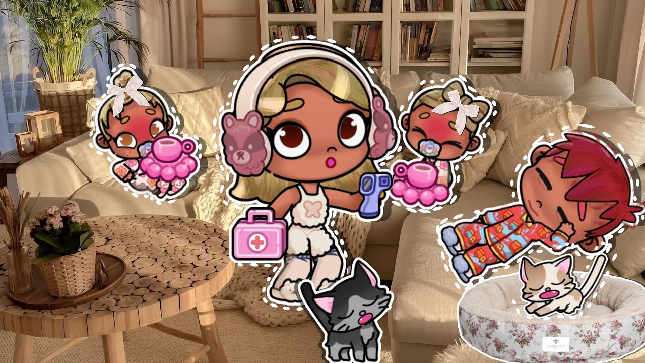 💭Девочки заболели🎀✨ Рутины семьи 🐻🏡 в Avatar World🌍🍼