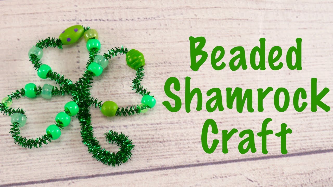 ☘️ EASY Beaded Shamrock Craft