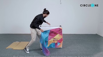 How to Install Fabric Pop Up Counter Display by Circle One