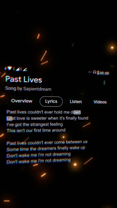 Overlay ccp Lirik Lagu Past Lives - Sapientdream #pastlife #pastlives #liriklagu #viraltiktok #lirik