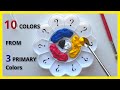 Making 10 Colors with Only 3 Primary Colors #colorpalette #primarycolors #colortheory