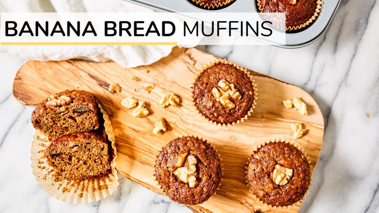 BANANA BREAD MUFFINS | easy healthy recipe | Clean & Delicious